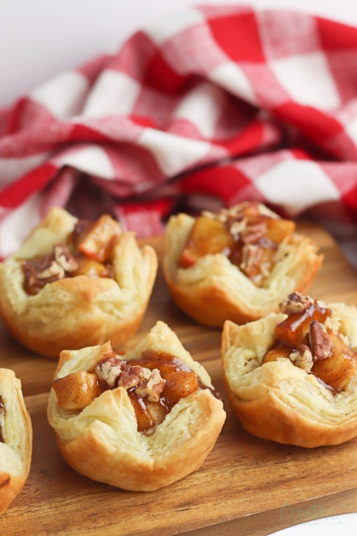 Mini apple pies in muffin tins