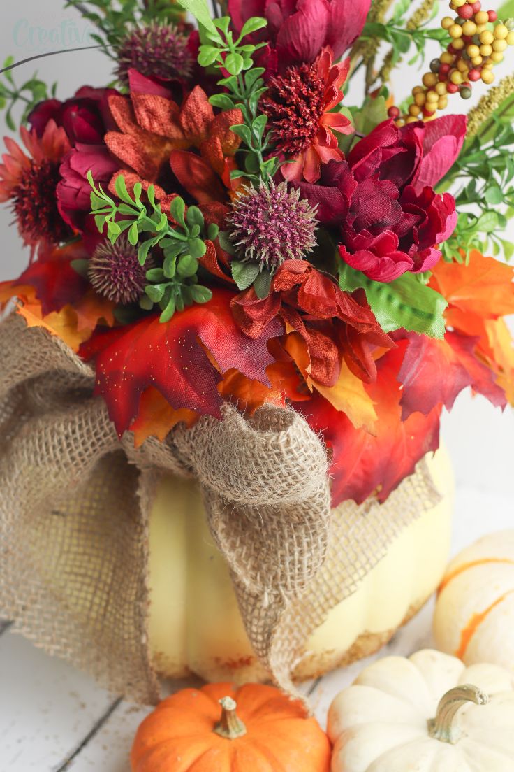 Pumpkin floral centerpiece