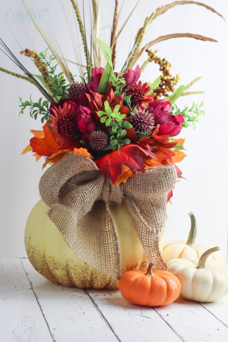 Pumpkin flower centerpiece