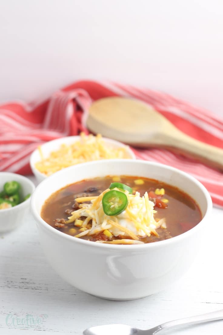 Taco soup with ground beef