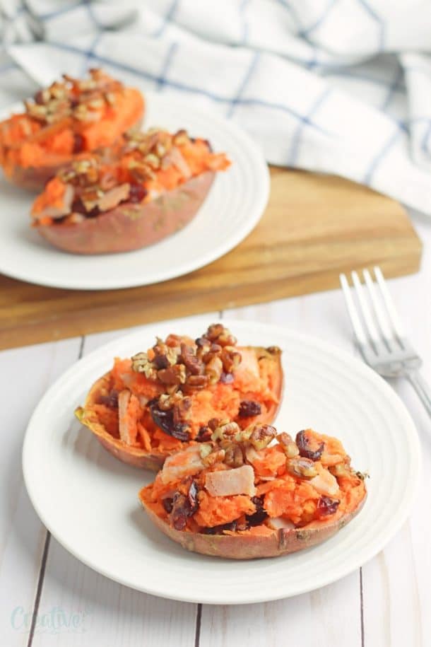 Turkey Stuffed Sweet Potatoes, Thanksgiving Leftover Idea