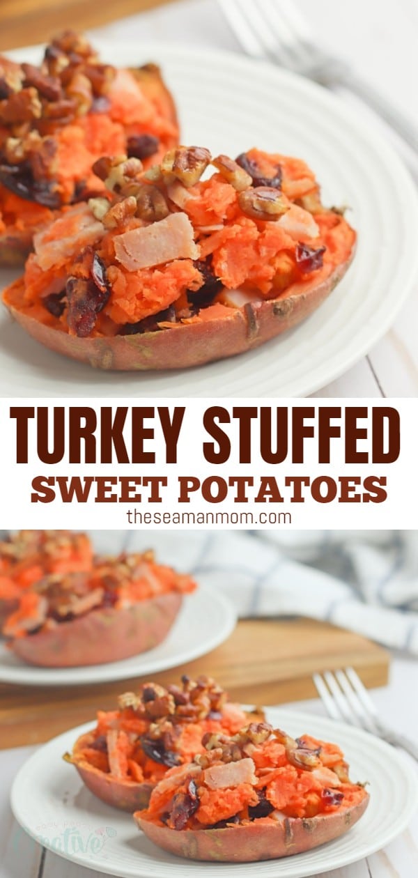 Turkey stuffed sweet potatoes