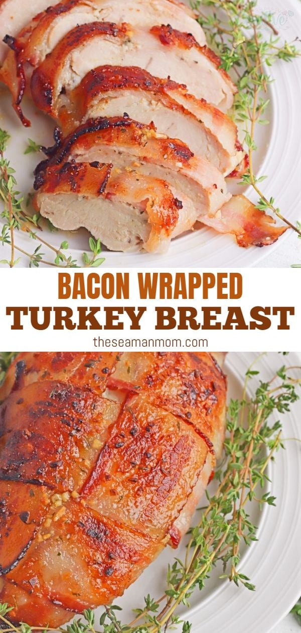 Bacon wrapped turkey breast