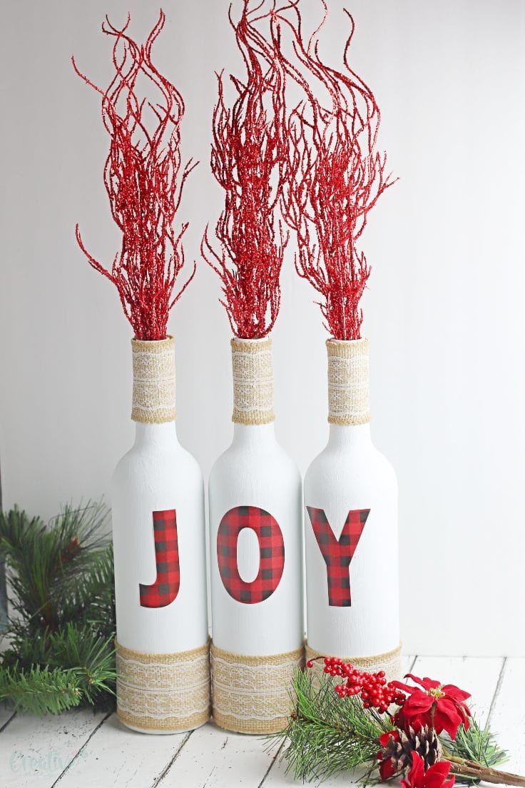 Christmas wine bottles