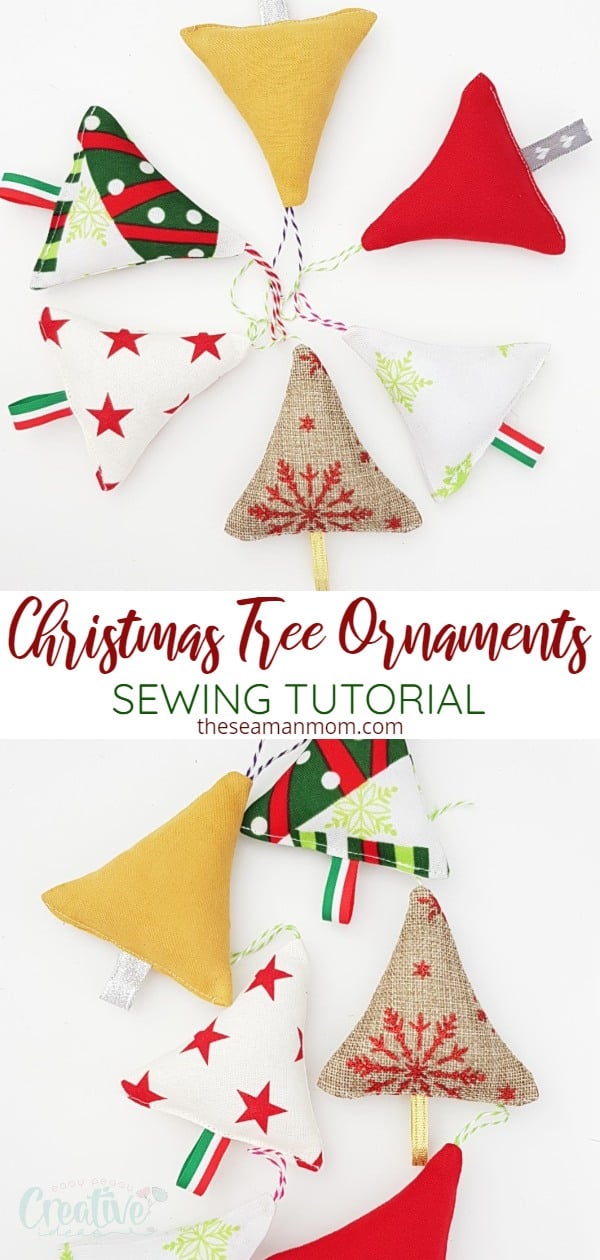 Fabric Christmas tree ornaments