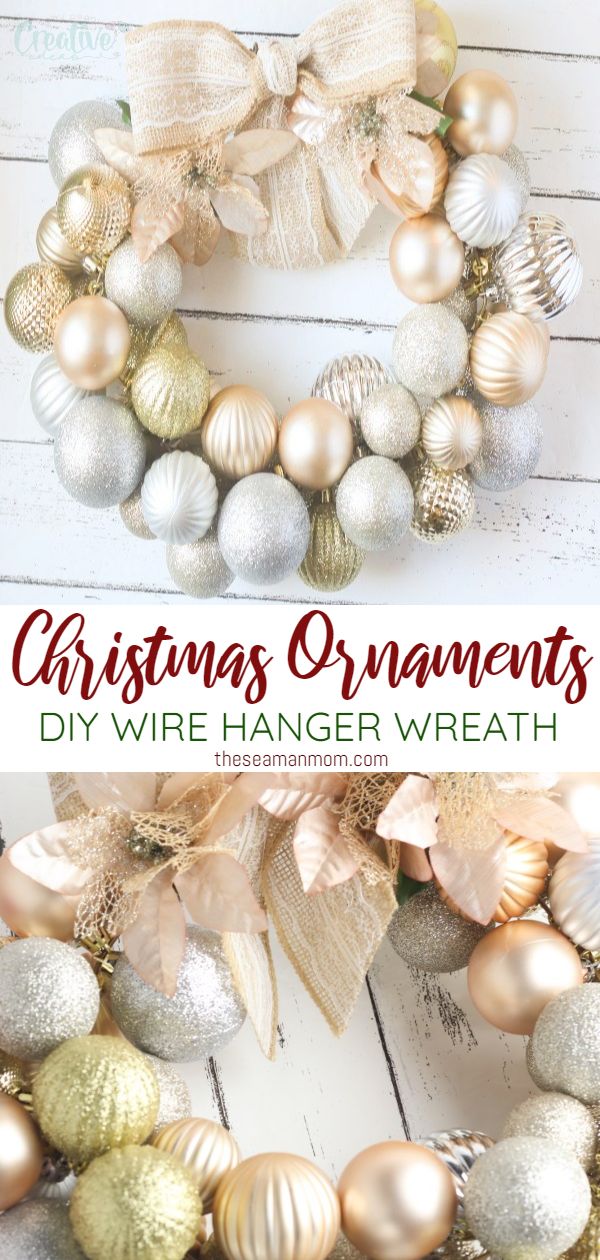 How to Make a Christmas Wreath With a Wire Hanger - DIY Holiday Ideas