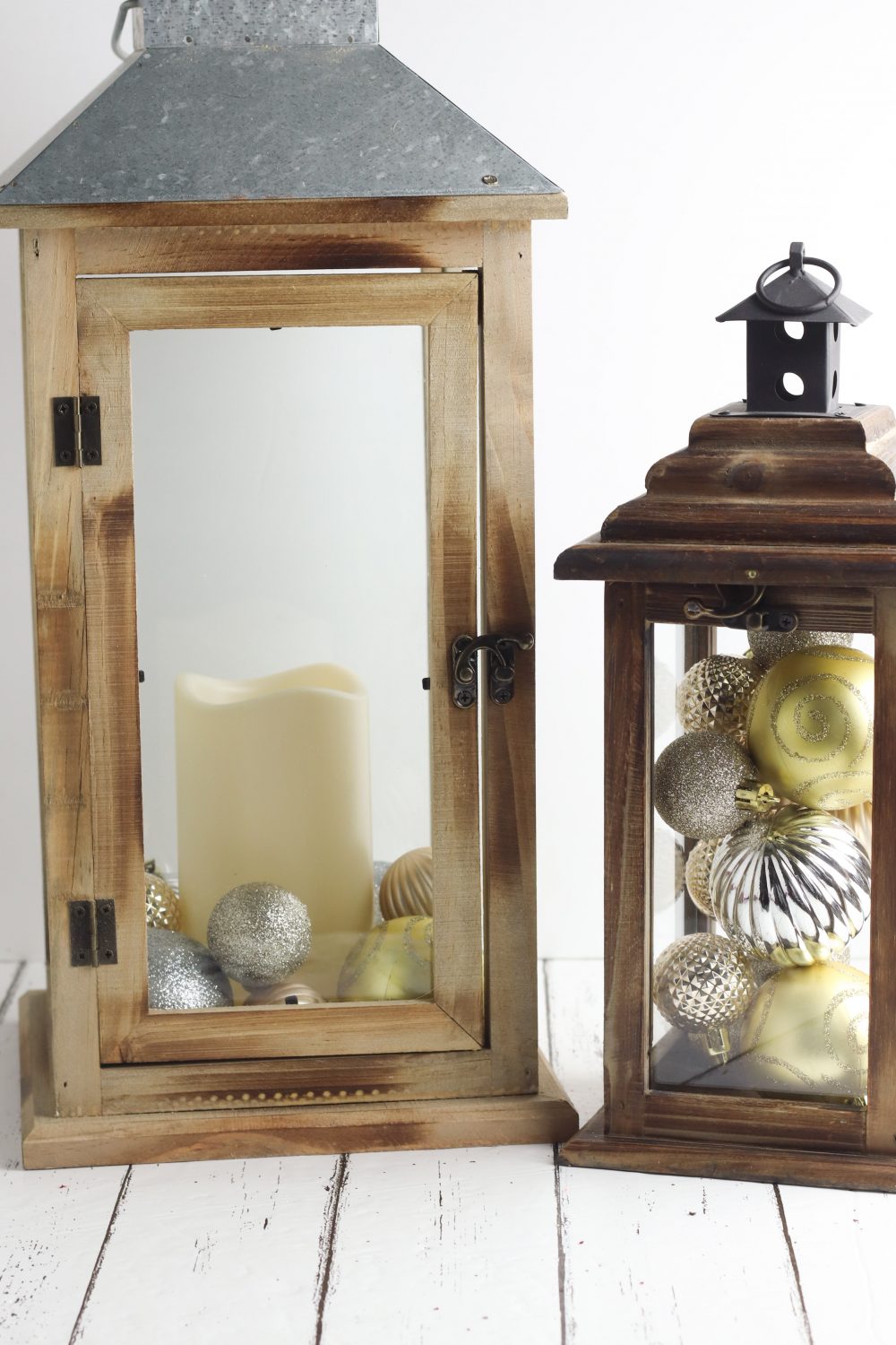 DIY Christmas Lanterns, Outdoor Decorations Or Table Centerpieces