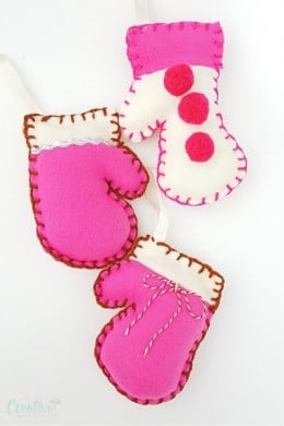 How to Make Christmas Mitten Ornaments - Easy Peasy Creative Ideas