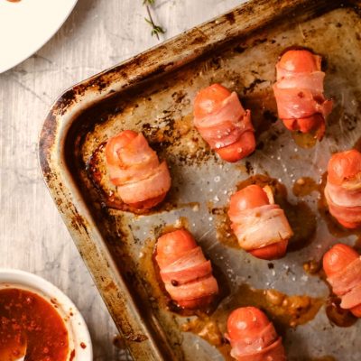 Spicy bacon wrapped smokies recipe