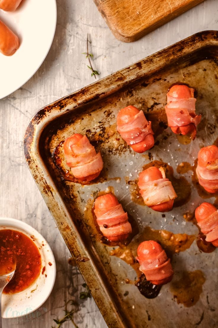 Spicy bacon wrapped smokies recipe