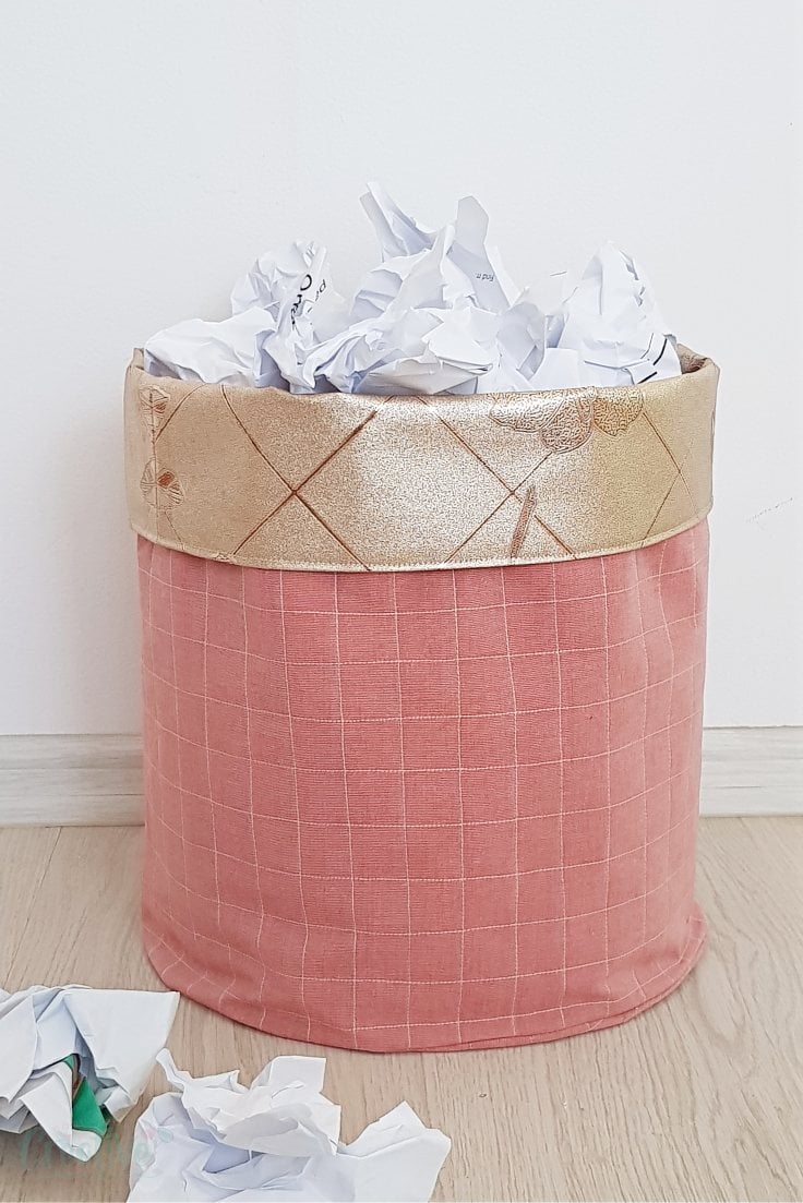 DIY fabric basket sewing tutorial