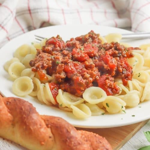 Orecchiette Bolognese Recipe | Easy Peasy Creative Ideas