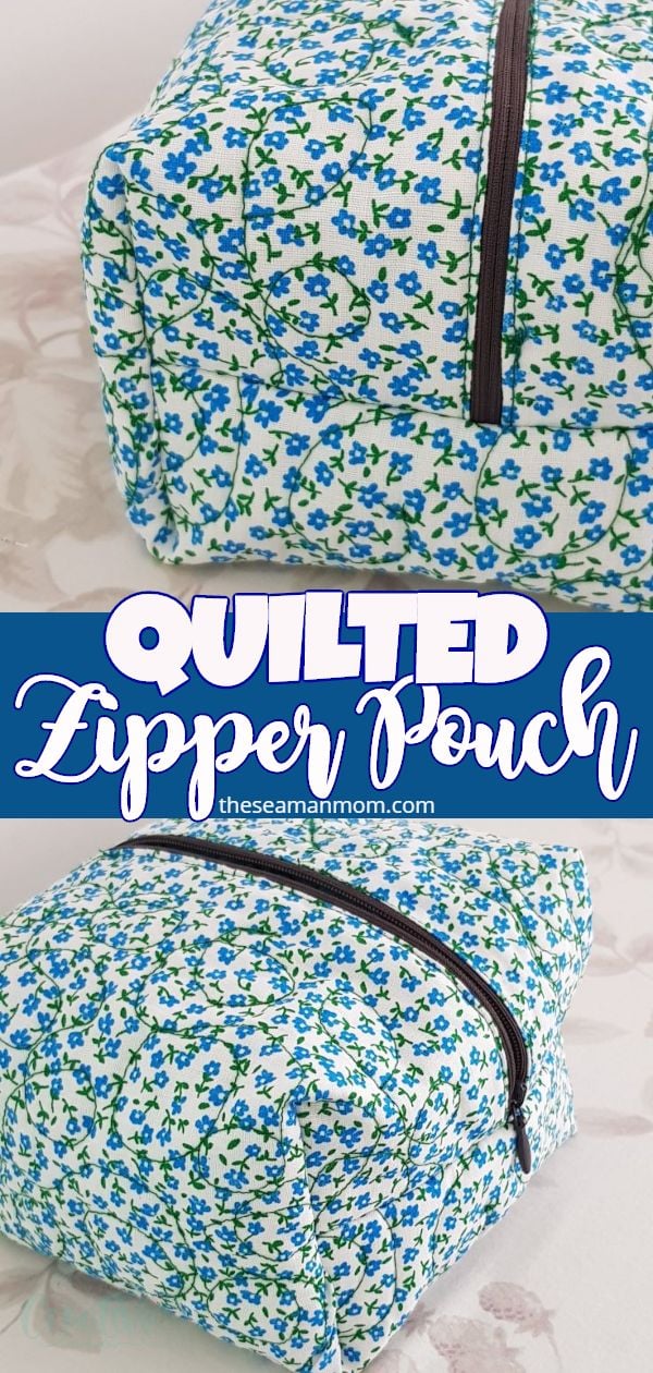 Need to add a new small zipper pouch to your collection of bags & pouches? Learn how to make a quilted zippered pouch in this easy sewing tutorial! This quilted pouch is super fun to make, chic and so useful to have around!  via @petroneagu