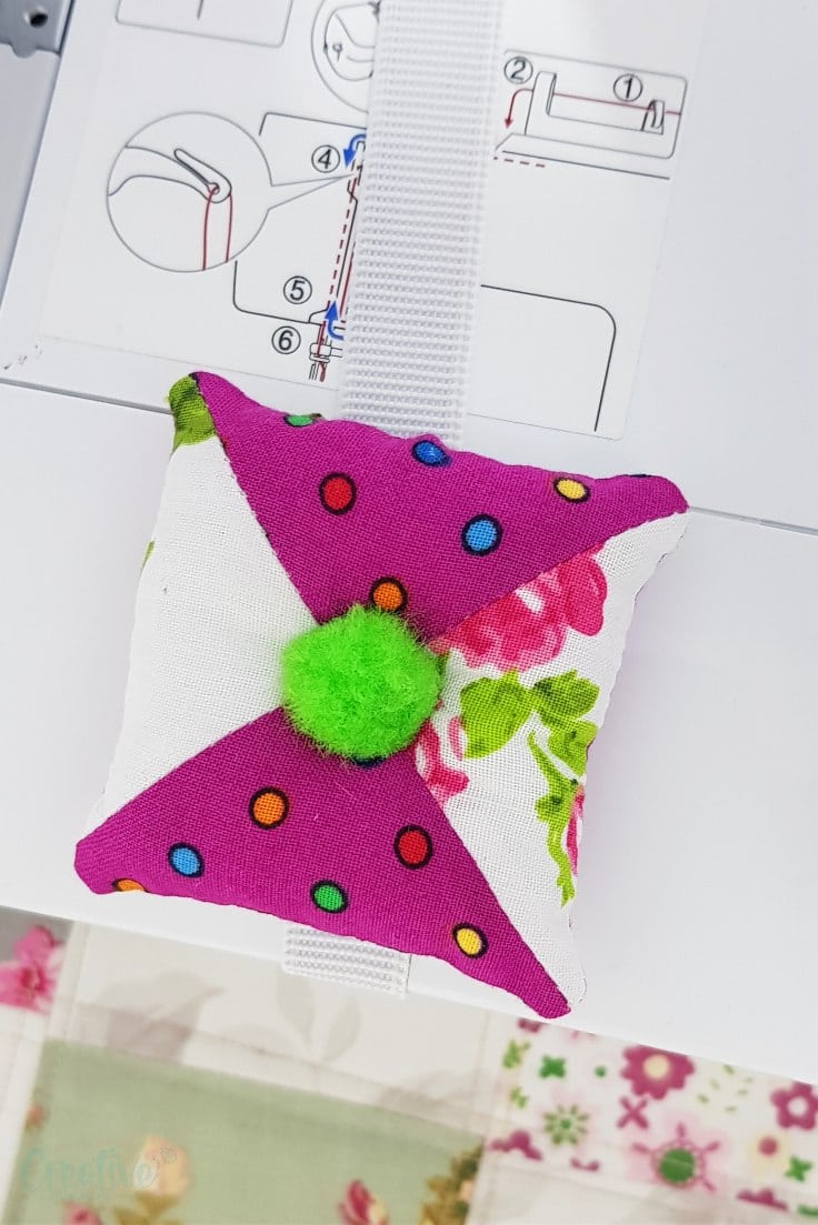 Sewing machine pin cushion