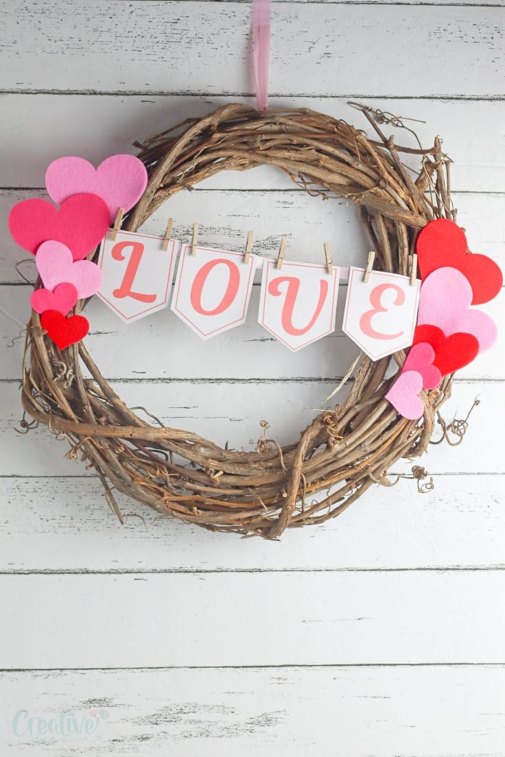 Diy Valentine Wreath Farmhouse Decor Easy Peasy Creative Ideas