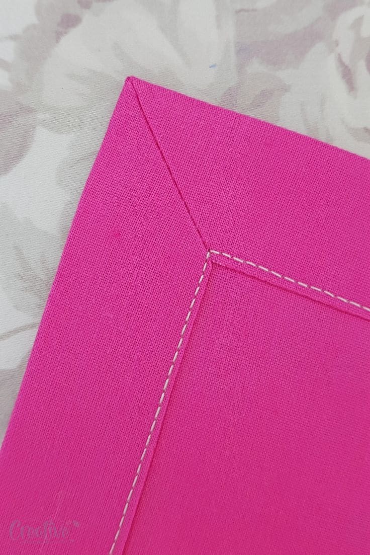 How to sew mitered corners – method #2