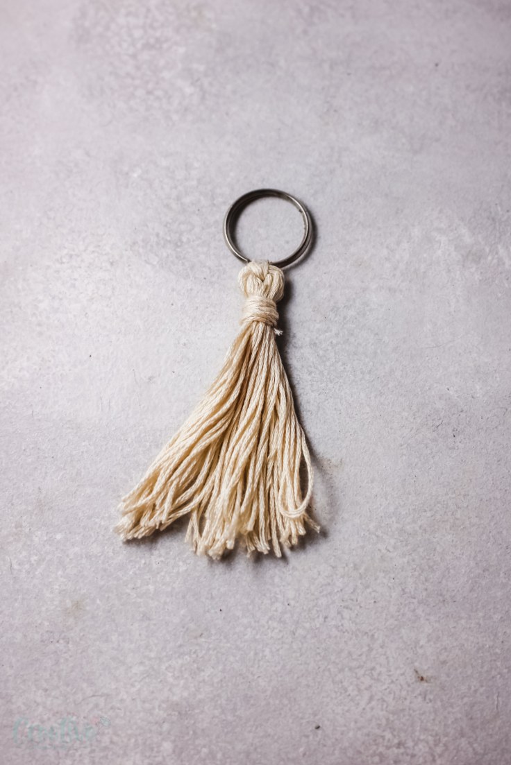 DIY tassel keychains