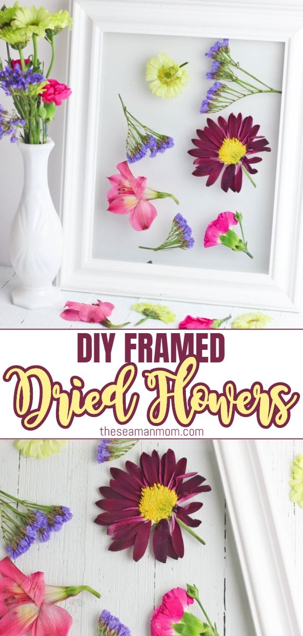 Framed dried flowers