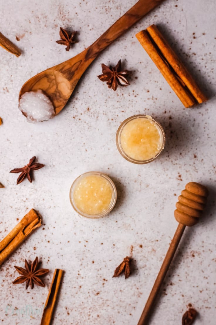 Honey cinnamon lip scrub