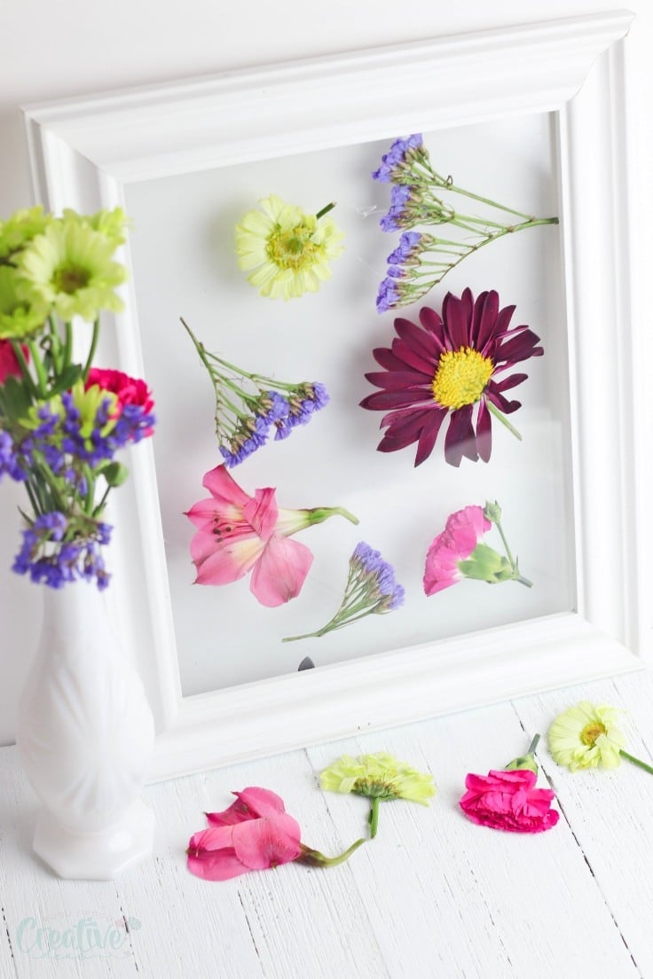 Framed Dried Flowers Craft Easy Peasy Creative Ideas