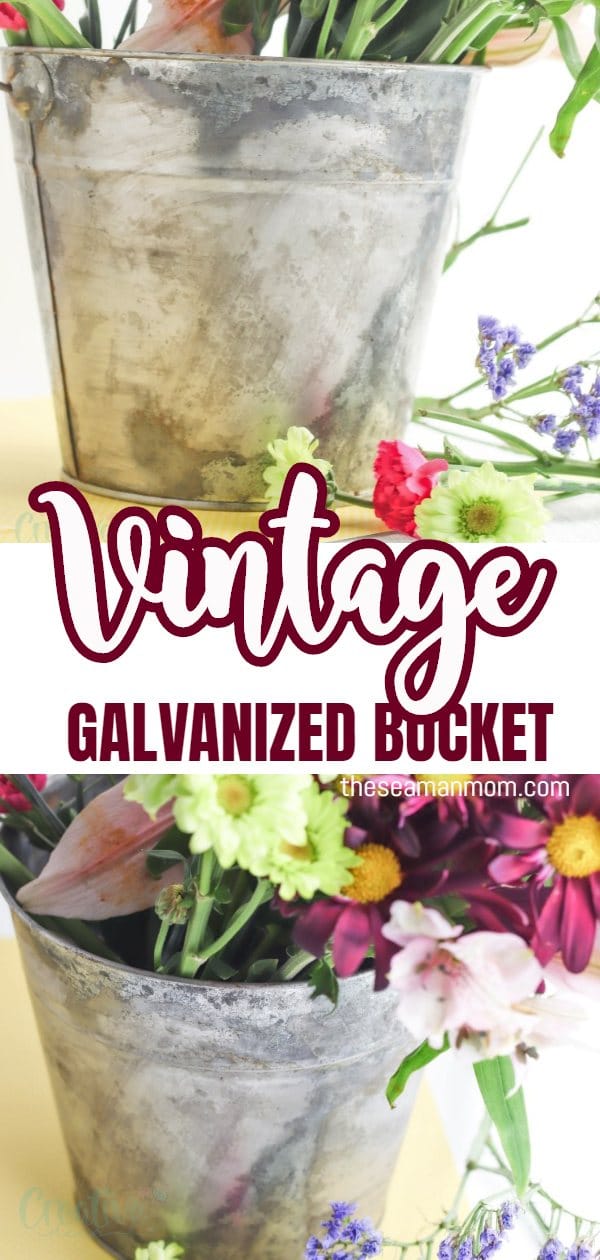 Vintage galvanized bucket