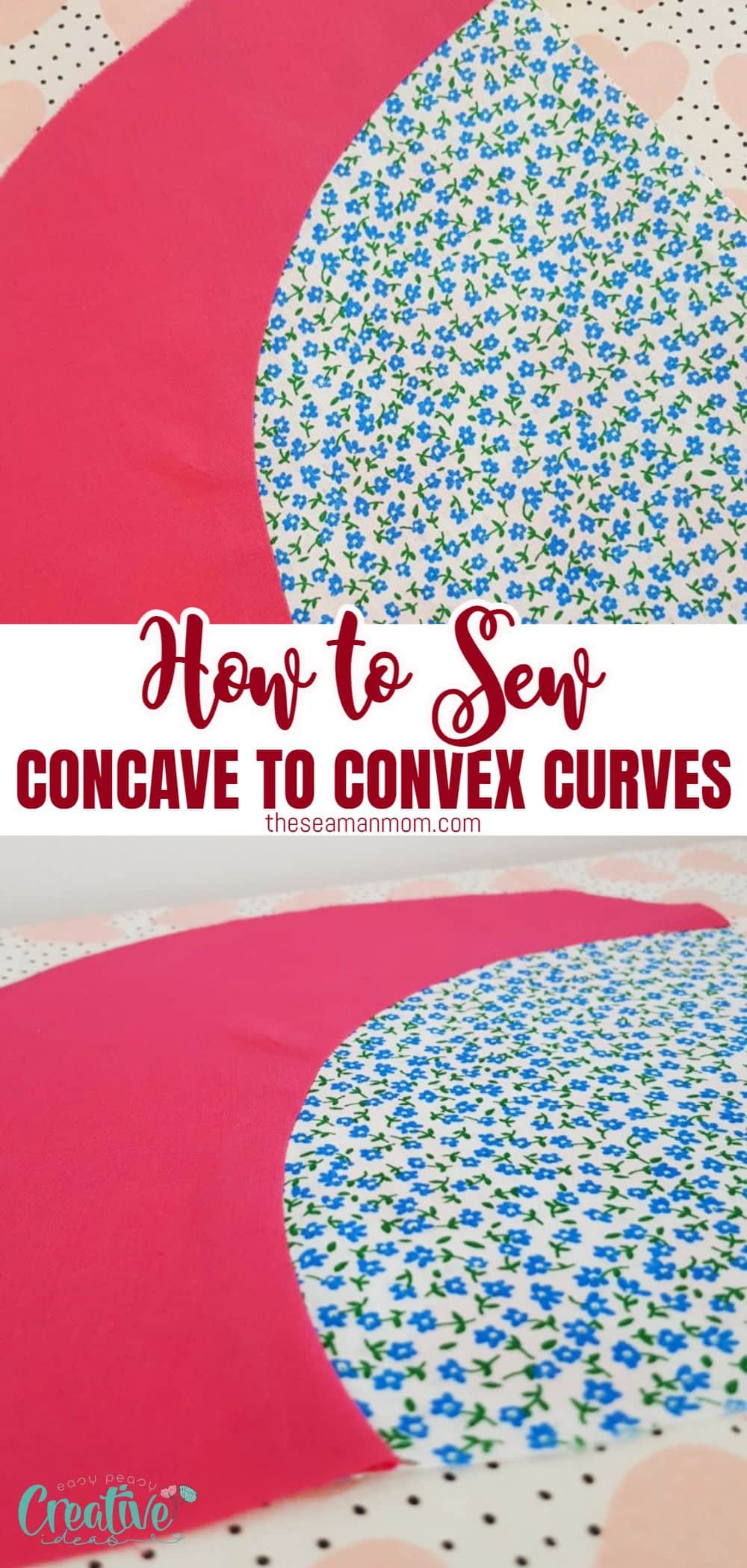 Master the basics of sewing curves with these simple tips & tricks! Learn how to sew convex and concave curves together with ease using the right supplies, tips and techniques and get the perfect curved seams every time! via @petroneagu