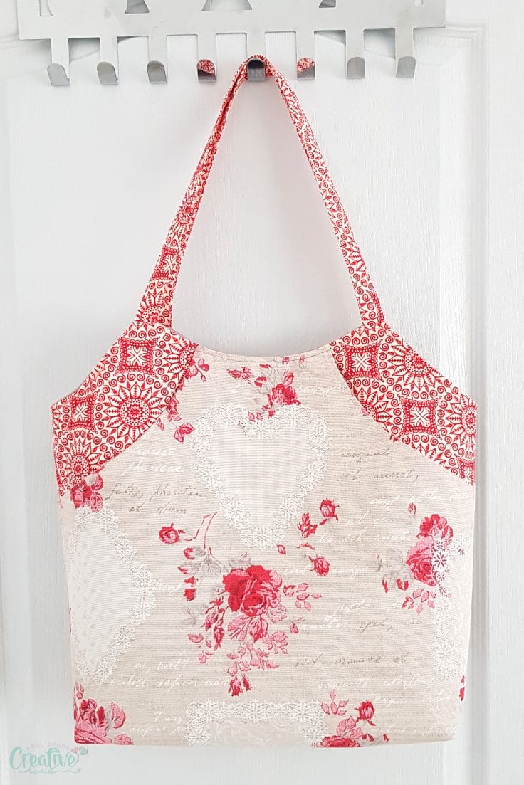 Deep front pocket tote bag pattern