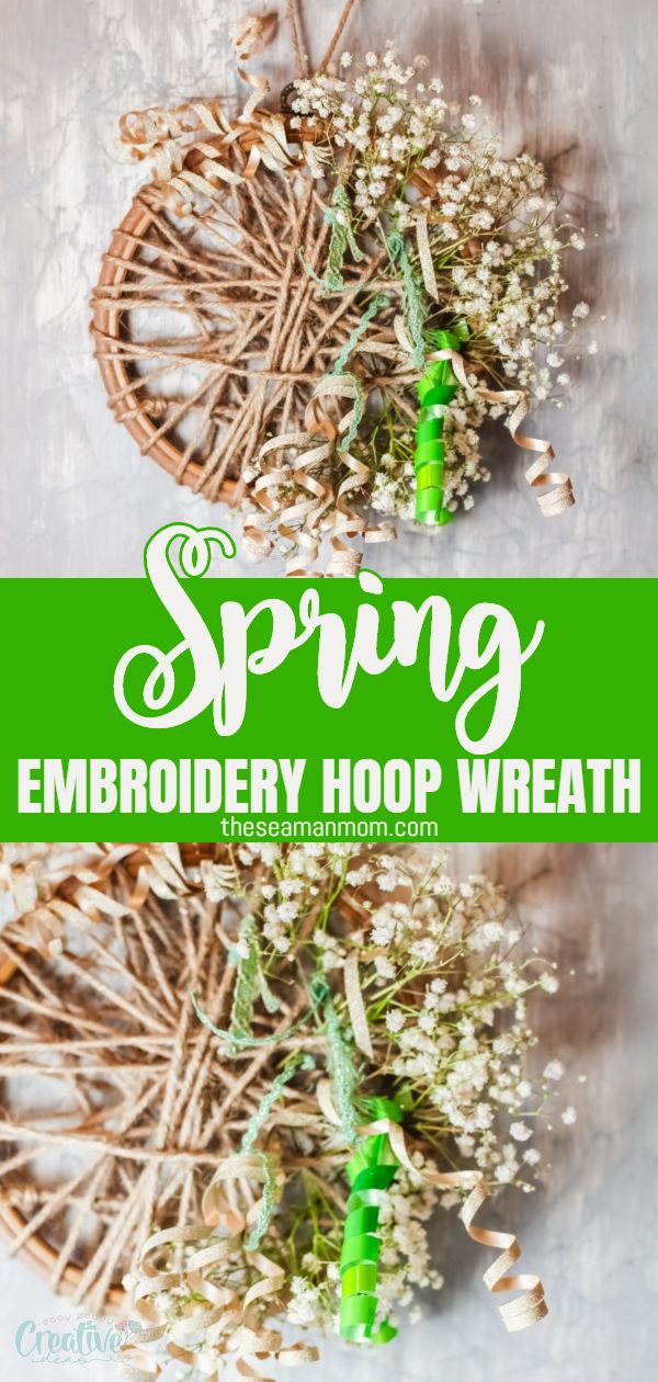 Embroidery hoop wreath