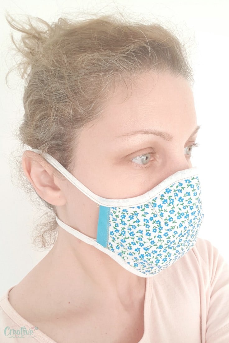 Fabric Face Mask No Elastic Filter Pocket Easy Peasy Creative Ideas