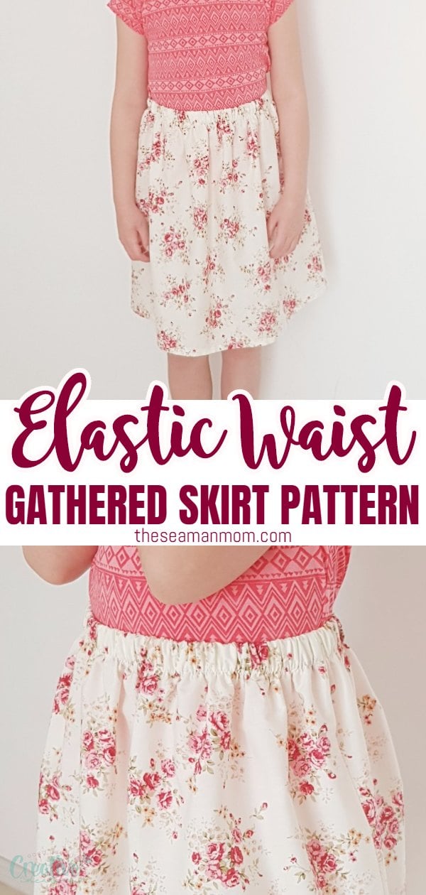 Do you have 20-30 minutes to spare? That's all you need to make this simple elastic waist skirt pattern, perfect project for beginners as well as kids starting to learn sewing! via @petroneagu