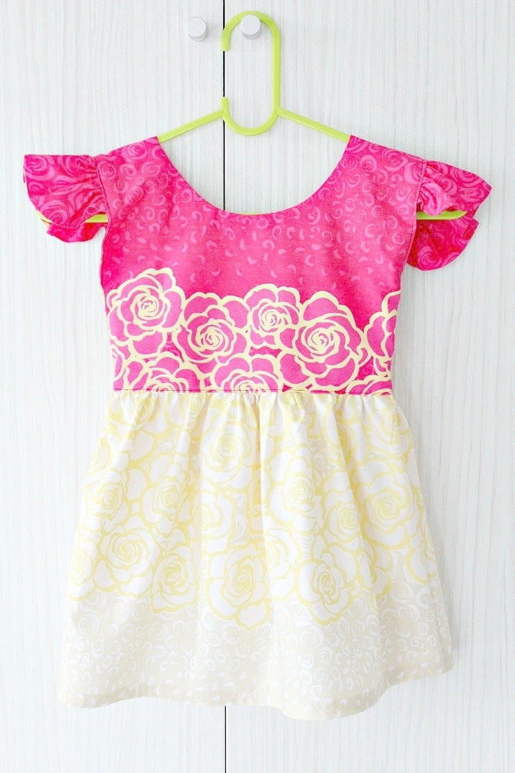 Flutter sleeve dress pattern for girls