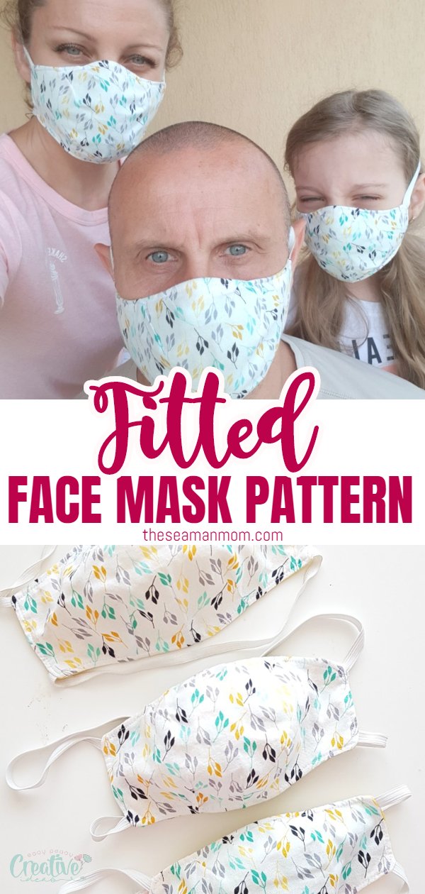 Fitted face mask pattern