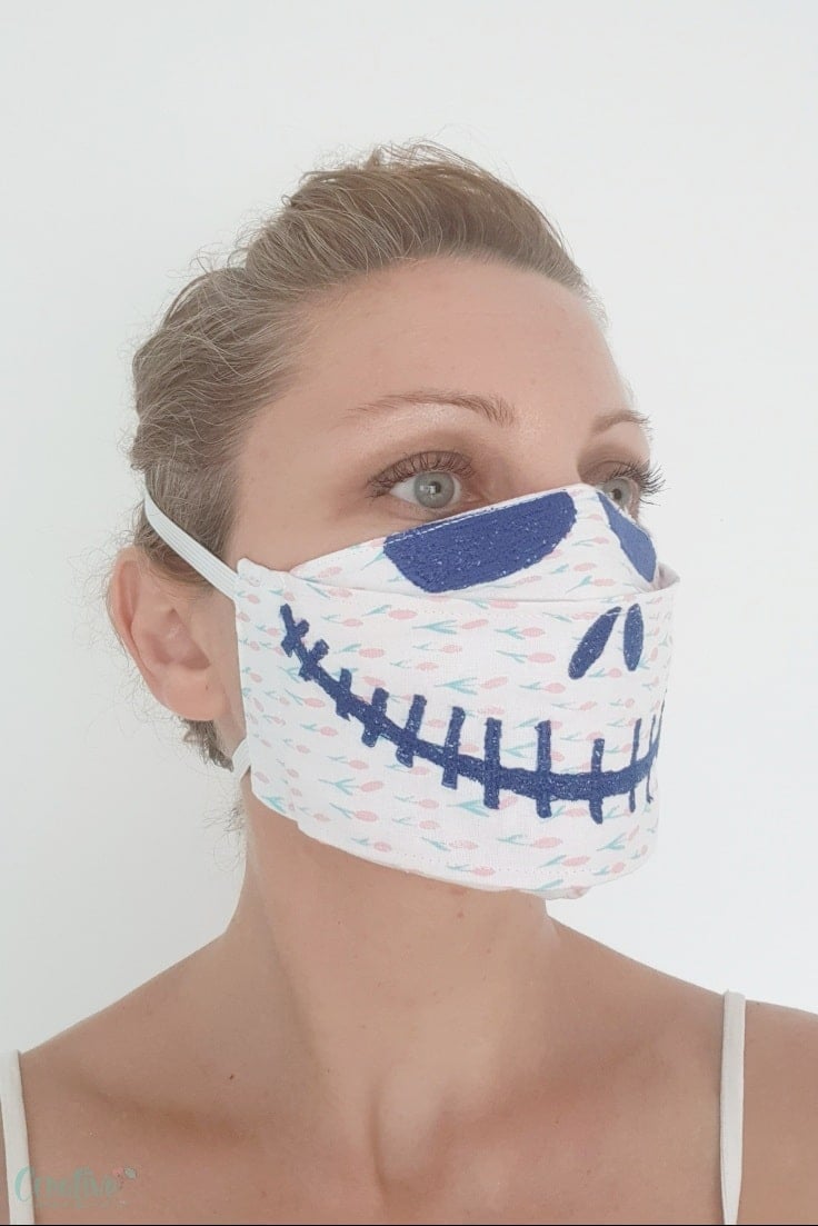 Halloween 3D face mask pattern