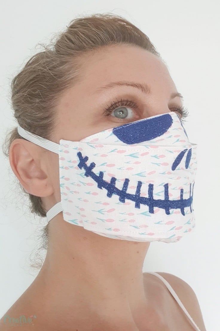 3D face mask pattern for Halloween