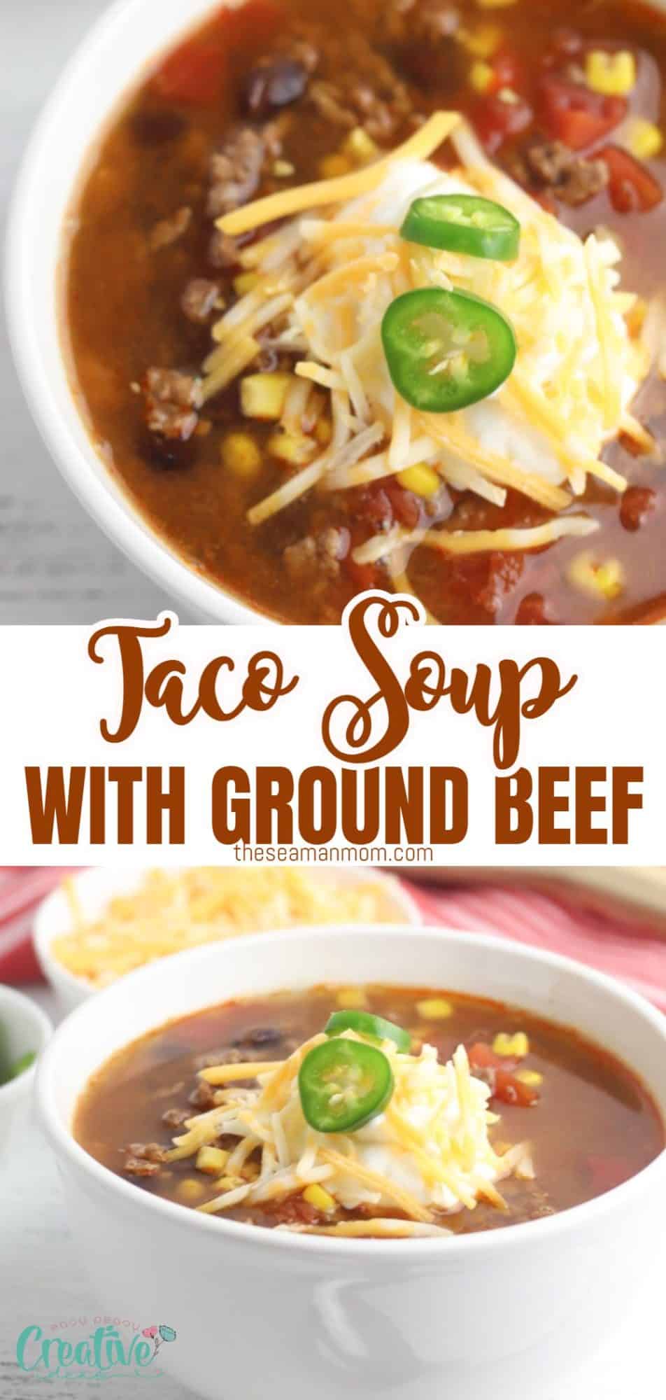 Beef taco soup recipe with ground beef