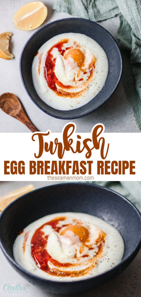 Turkish poached eggs are an incredible breakfast or brunch recipe! Slightly spicy, tangy and herby, this Turkish eggs recipe is quick and easy but feels totally elevated! via @petroneagu