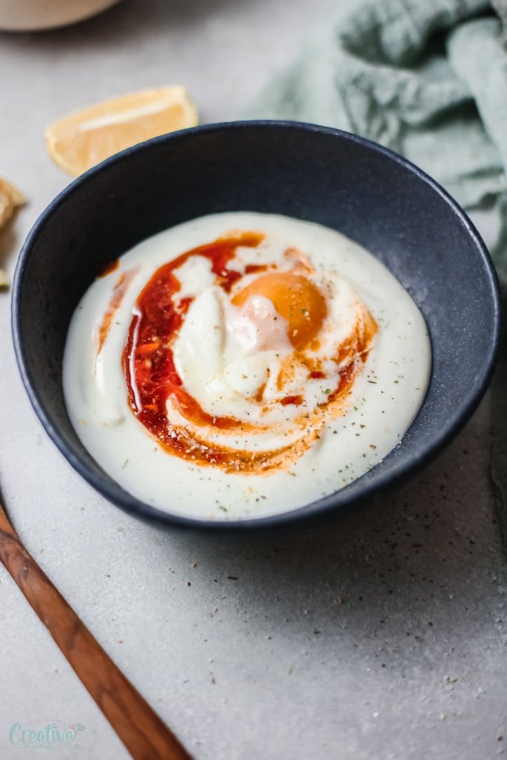 Turkish poached eggs