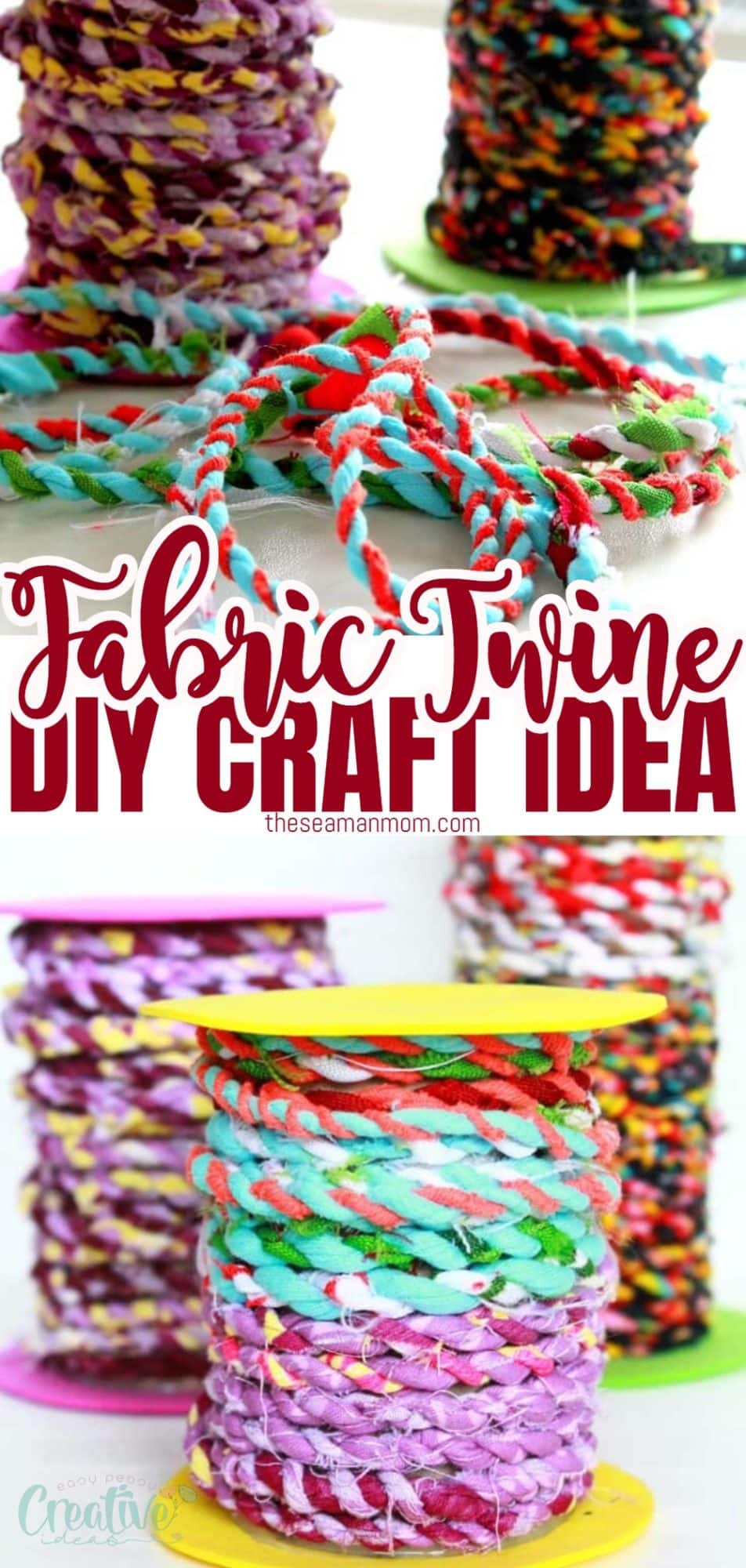 How to make fabric twine with scraps