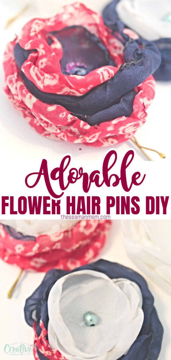 Flower hair pins