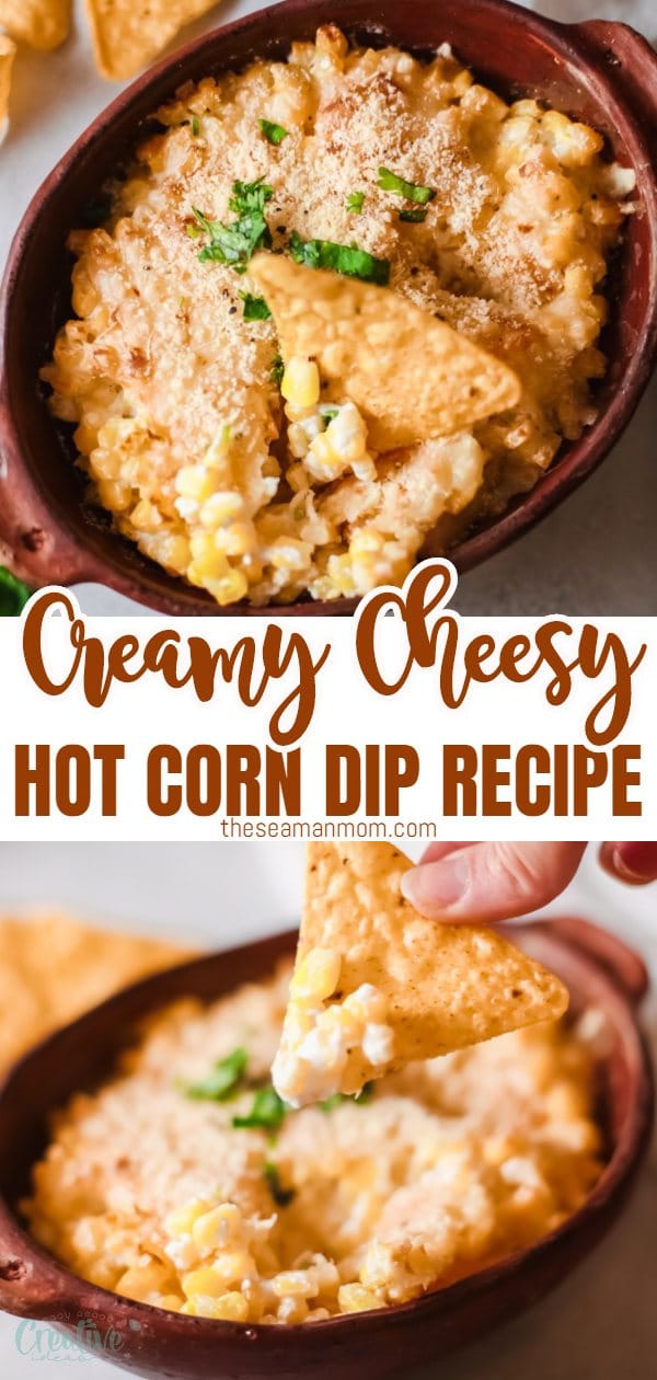 A Mexican style cheesy creamy hot corn dip that’s addictive! Sweet corn is mixed with cream cheese, Monterey cheese, chopped onion and some lime juice. Baked until bubbly and crispy, this hot corn dip recipe is the perfect addition to any party! via @petroneagu
