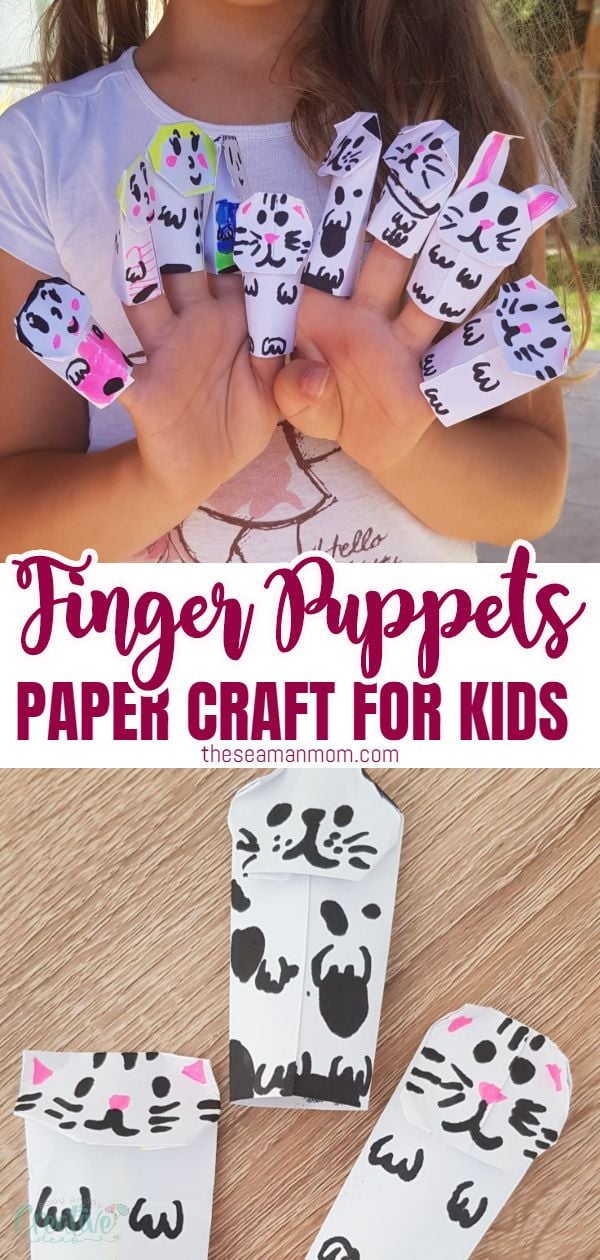 Paper finger puppets