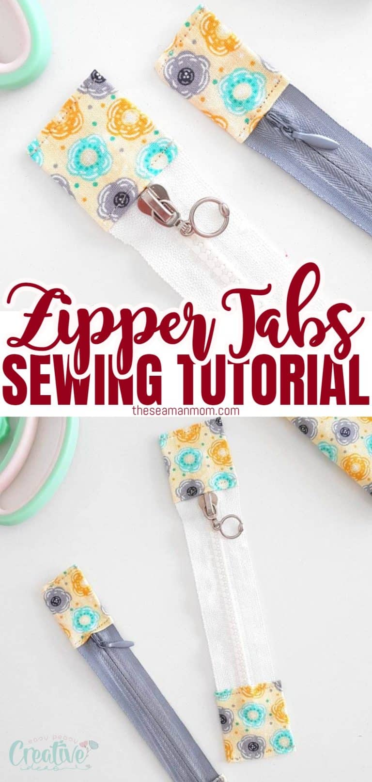 How to Make Zipper Tabs With Fabric Scraps Easy Peasy Creative Ideas