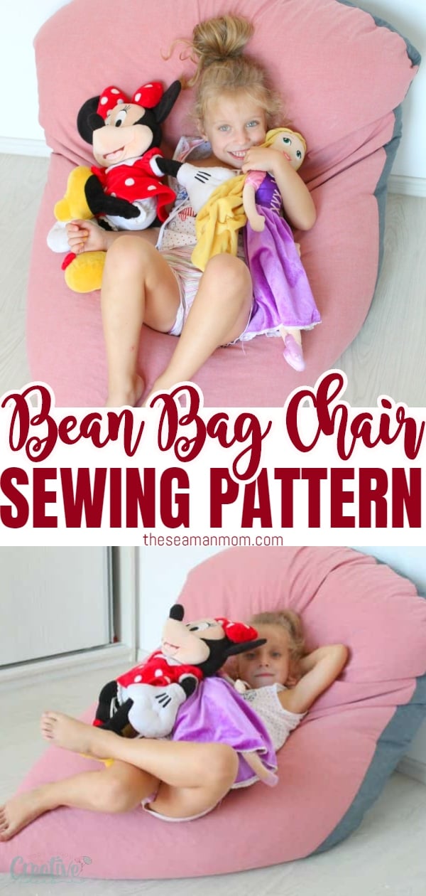 Make your own bean bag in 30 minutes with this easy bean bag tutorial! This funky DIY bean bag chair is so comfy and easy to make, you'll want to sew one for each member of your family! via @petroneagu