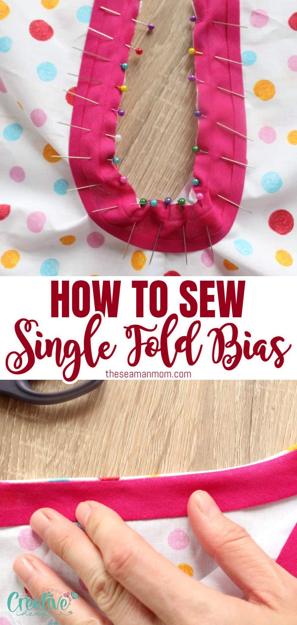How To Sew Single Fold Bias Tape Easy Peasy Creative Ideas