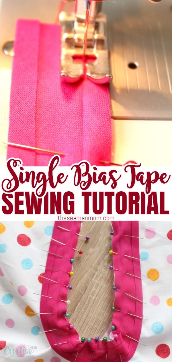 Single fold bias tape binds both straight and curved edges, adds color accents to garments or finish off quilts, skirts or dresses! Sky is the limit when it comes to using bias tape to finish edges! Here's an easy, quick and simple tutorial on how to sew single fold bias tape! via @petroneagu