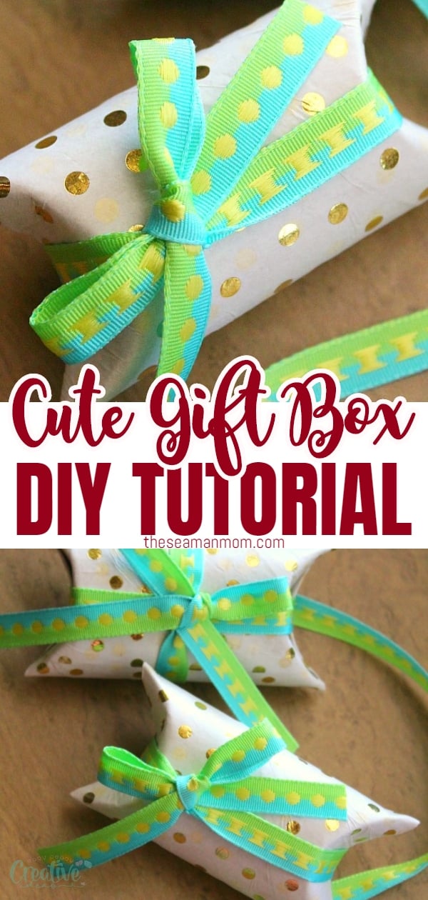 No need to buy gift boxes when you can make your own adorable, pretty and personalized recycled DIY gift box for a fraction of the cost! Stand out from the crowd with a lovely toilet paper roll gift box! via @petroneagu