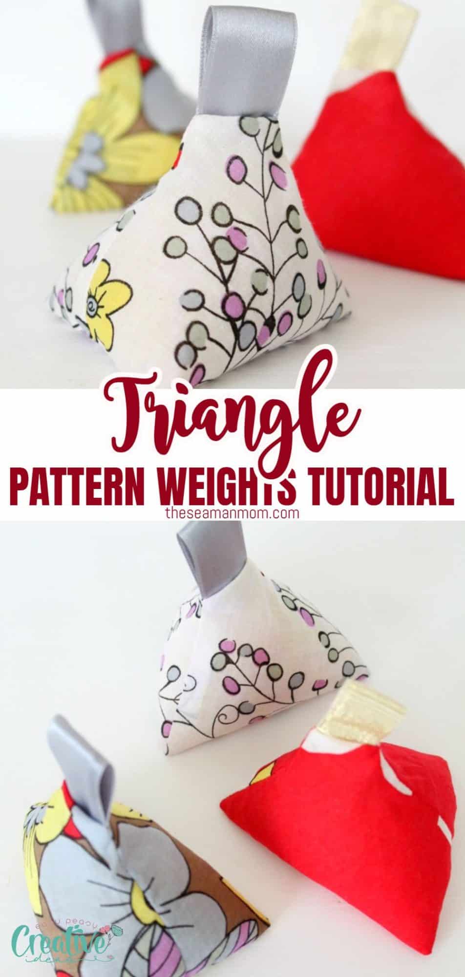 Triangle fabric weights sewing tutorial