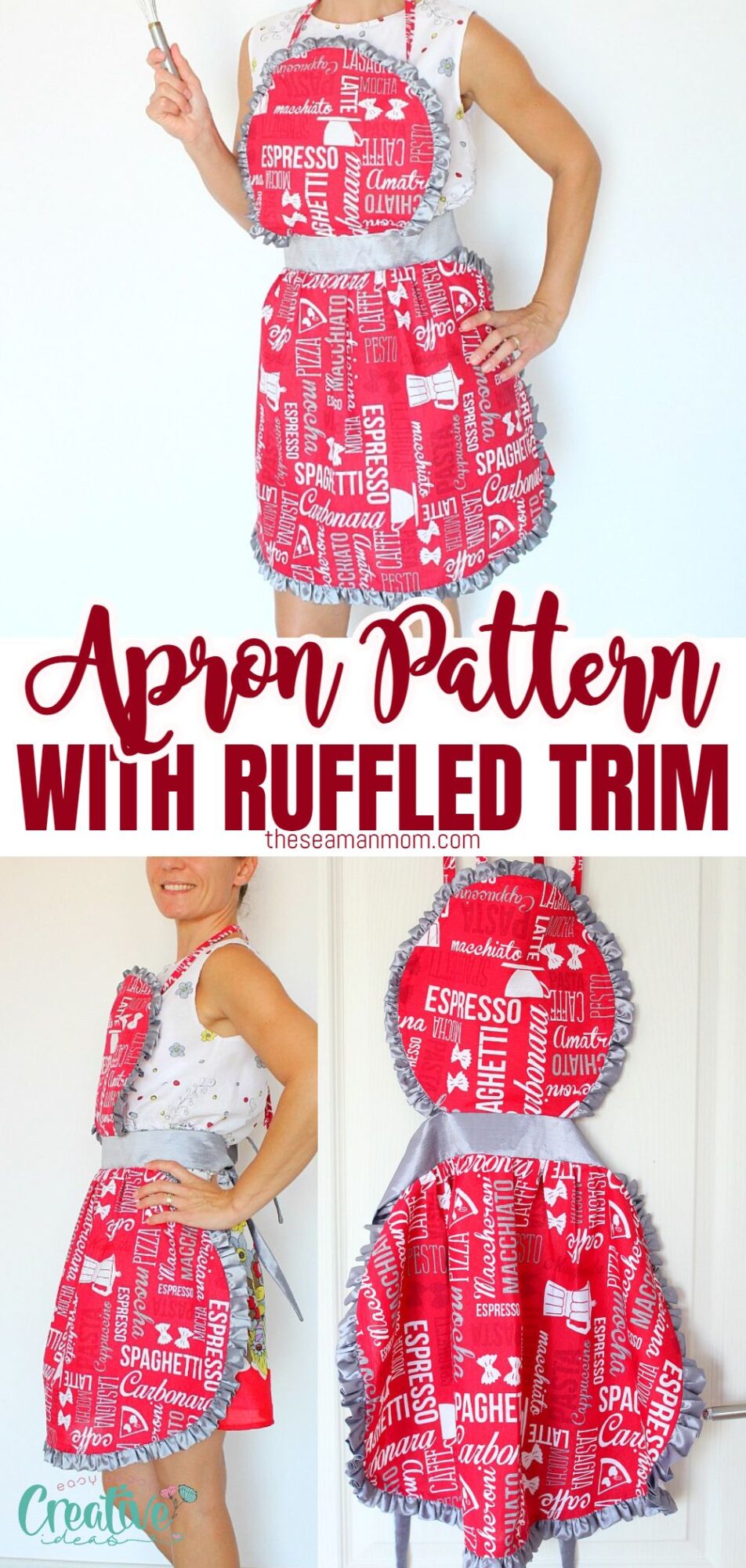 Apron pattern with ruffles