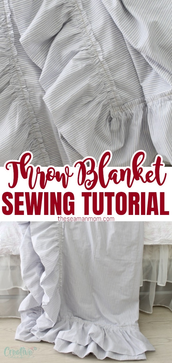 DIY throw blanket sewing tutorial