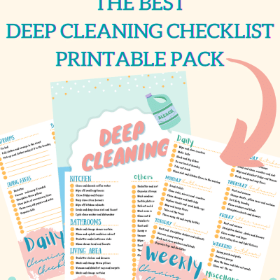 The best complete printable deep cleaning checklist to Keep a House Spotless